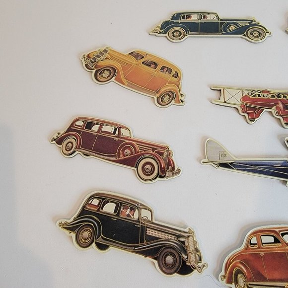 B Shackman Old Time Autos and Planes Hanging Christmas Ornaments Set of 11 - Picture 2 of 4